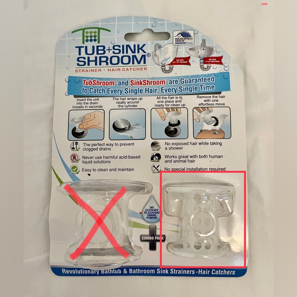 SinkShroom Drain Protectors Hair Catchers for Sinks brand new